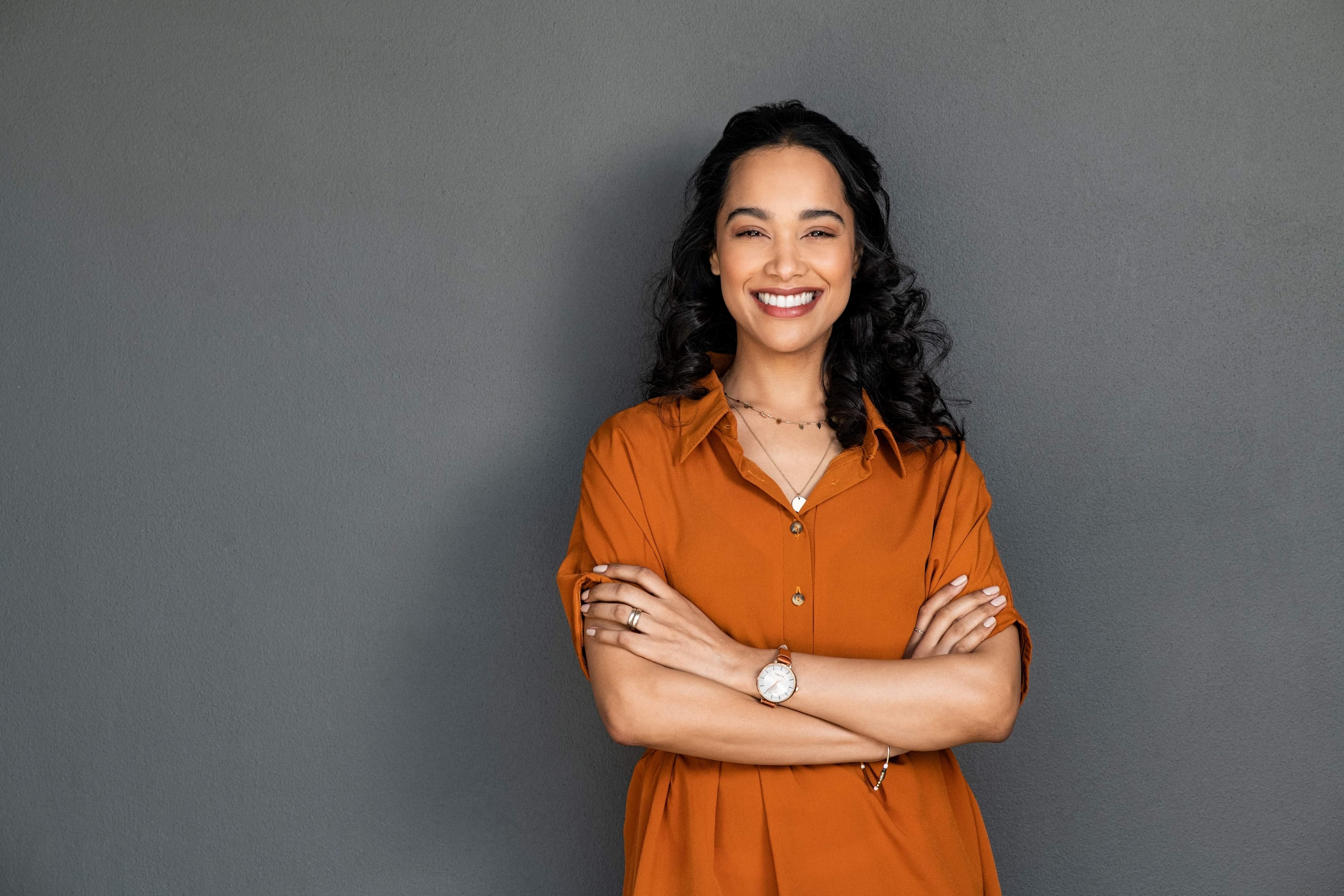 Femme souriante